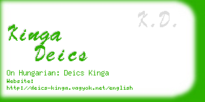 kinga deics business card